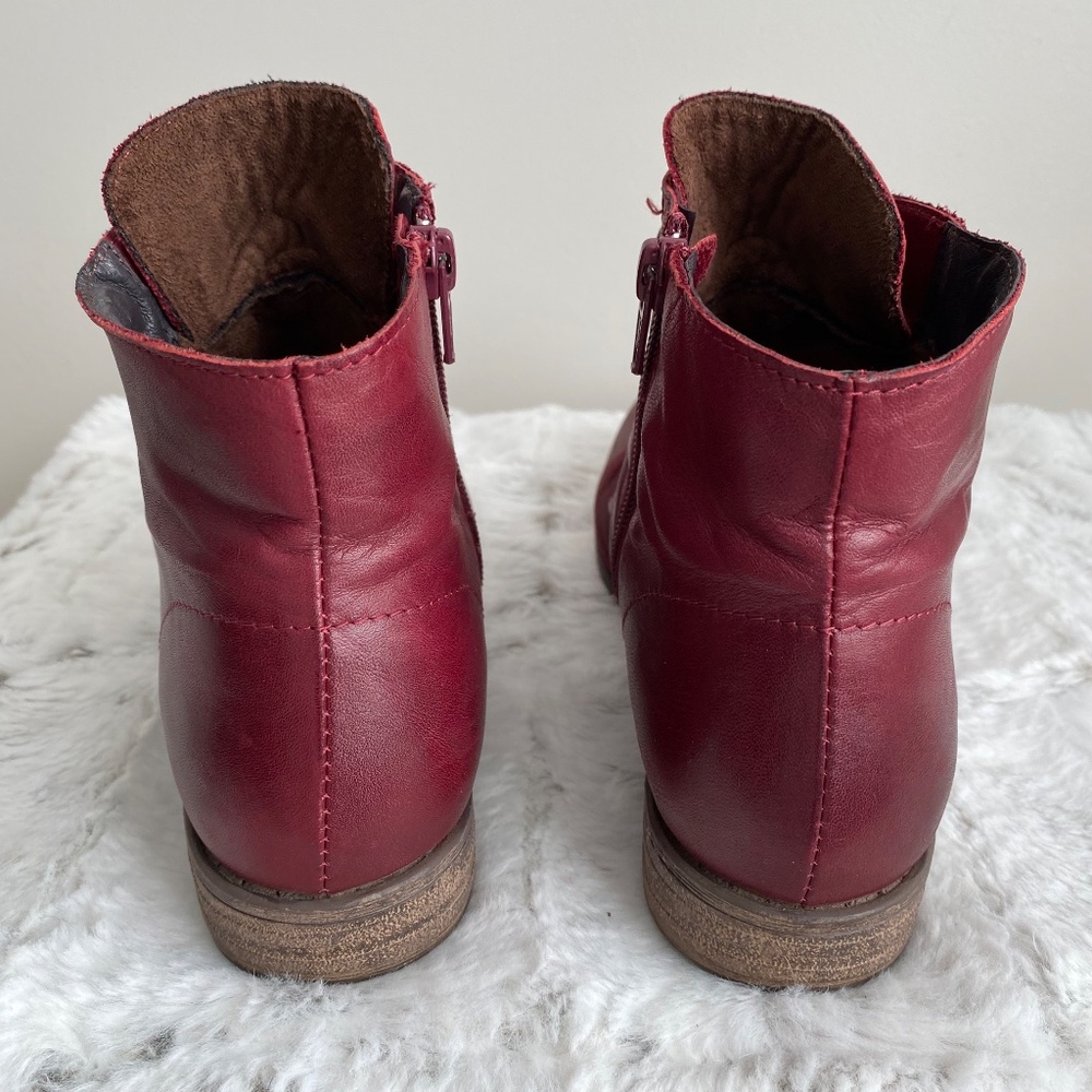 Miz Mooz Louise Ankle Bootie in Bordeaux - Size 8 - Picture 3 of 8